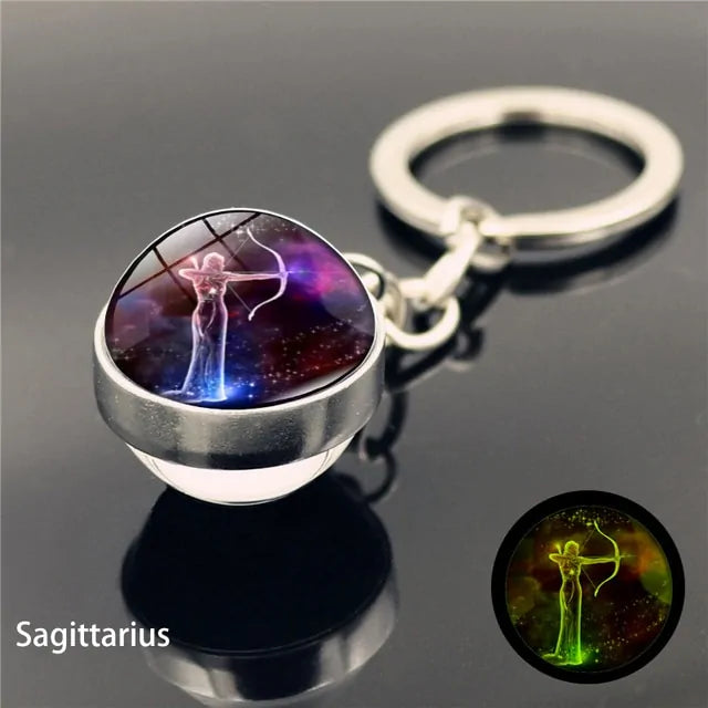 Constellation Luminous Keychain Glass Ball