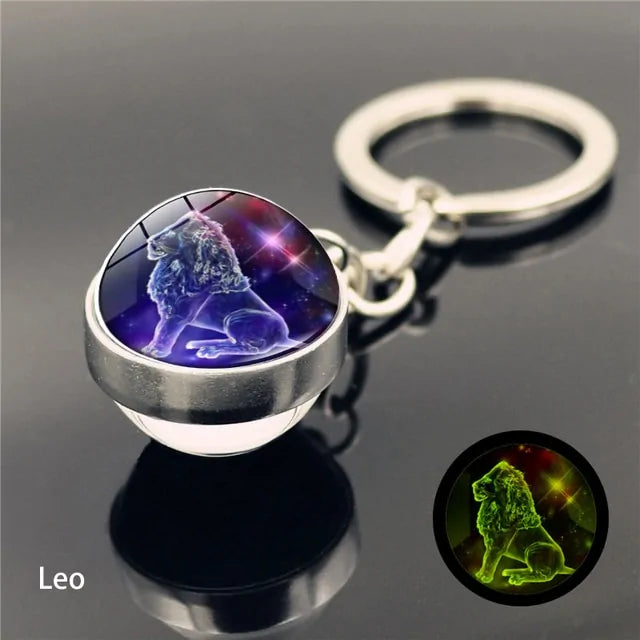 Constellation Luminous Keychain Glass Ball