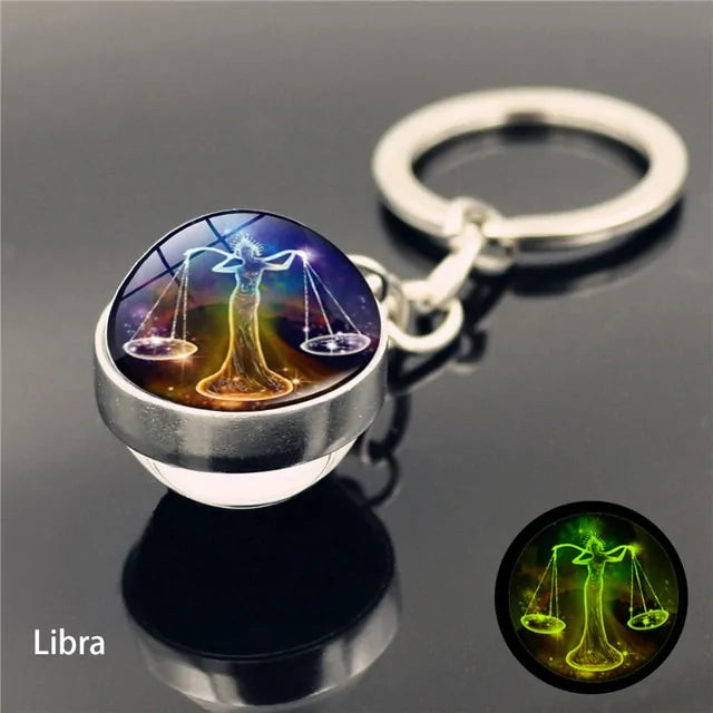 Constellation Luminous Keychain Glass Ball