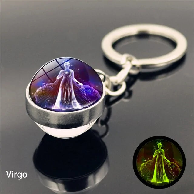 Constellation Luminous Keychain Glass Ball